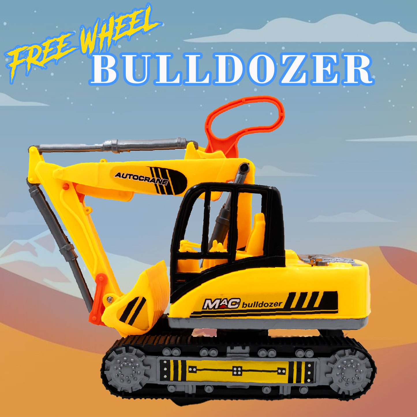 Toybharat Free Wheel Mac Bulldozer |Multicolour |Free Wheel Toys| Toy Gift