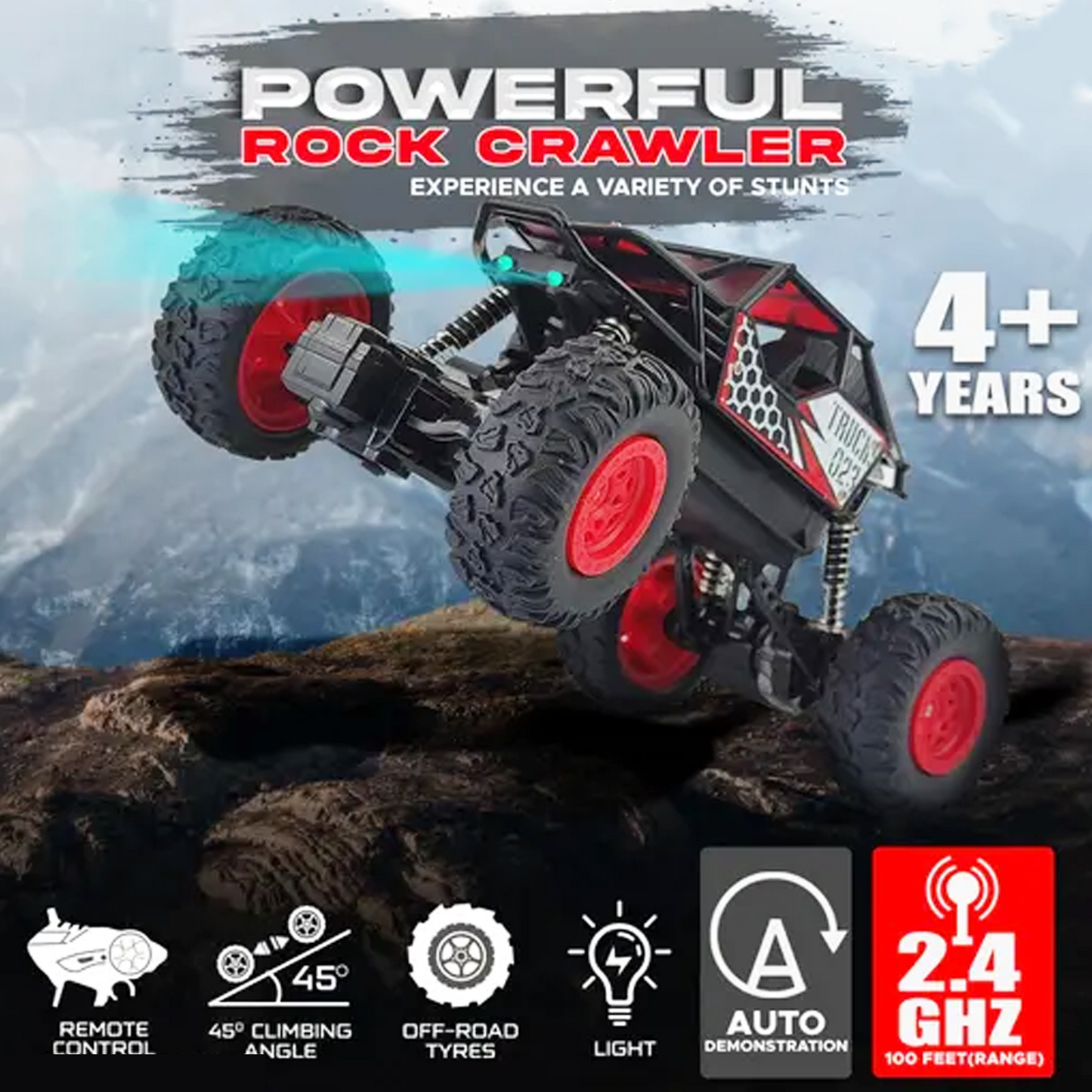 Toybharat RC Rock Crawler Monster Remote Control Car |RC Car Toy |Electronic Toys