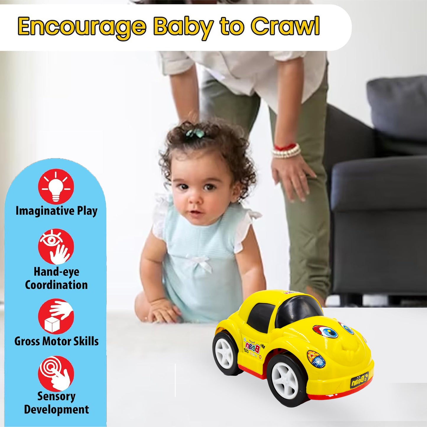 Toybharat Mr. Bean |Multicolour |Friction Power Toys| Birthday Gift for Boy and Girl Baby