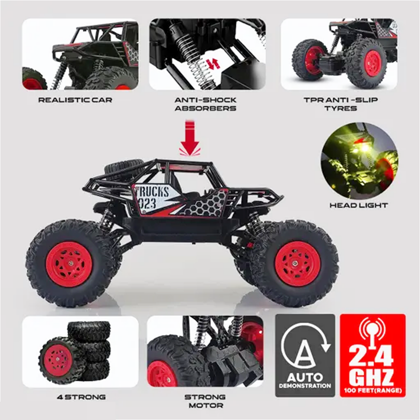 Toybharat RC Rock Crawler Monster Remote Control Car |RC Car Toy |Electronic Toys