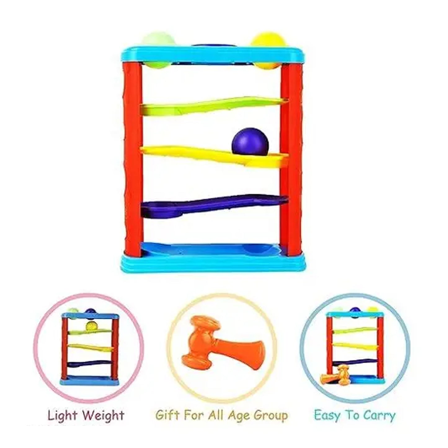 Toybharat Hammer ball |Multicolour | Game Toys | Birthday Gift for Boy and Girl Baby