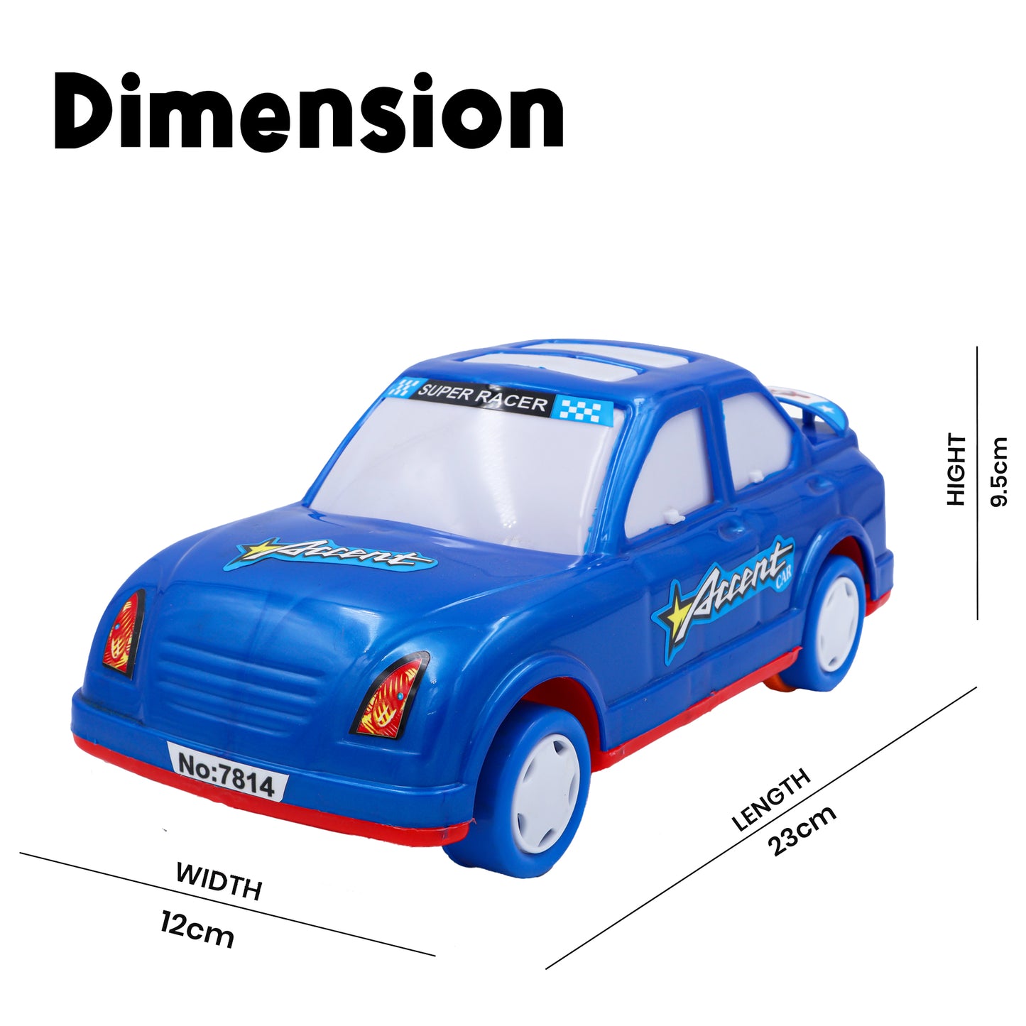 Toybharat Accent Car |Multicolour |Friction Power Toys| Kids Gift