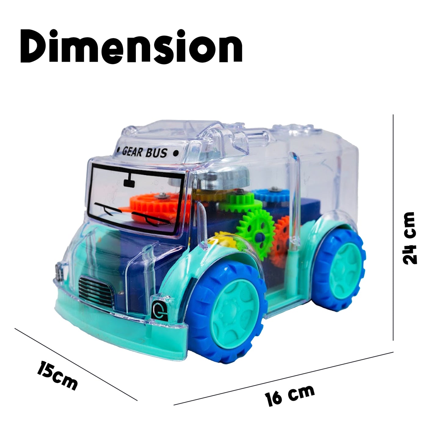 Toybharat Gear Bus |Multicolour |Friction Power Toys| Birthday Gift for Boy and Girl Baby