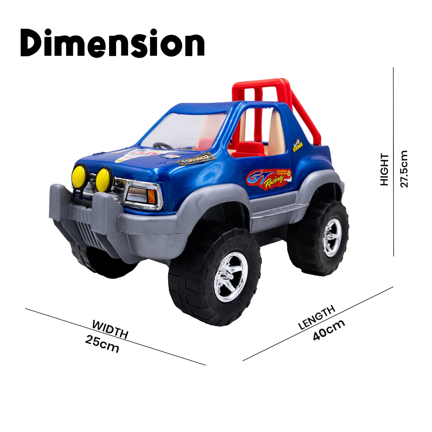 Toybharat Free Wheel Indian Army Jeep |Multicolour |Friction Power Toys