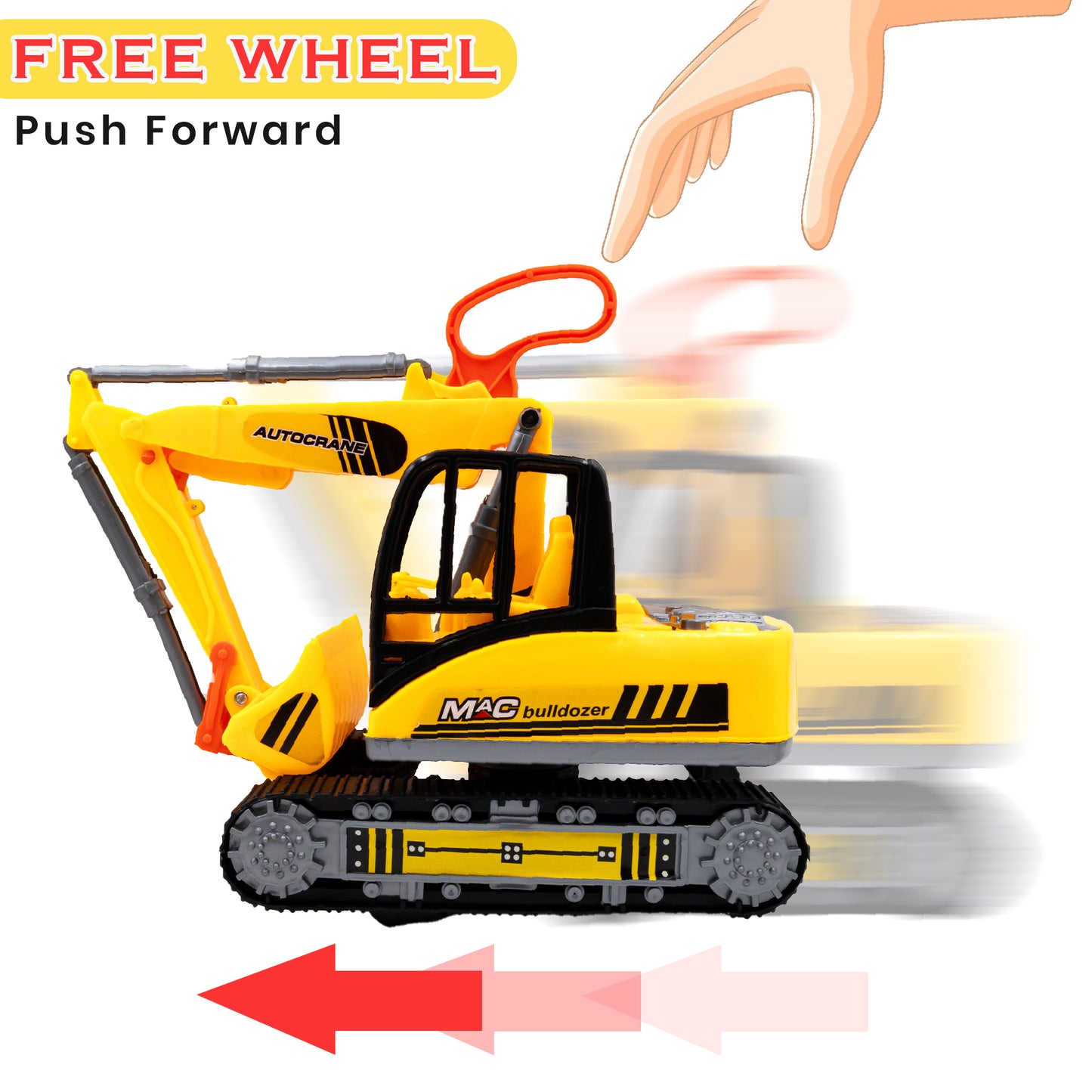 Toybharat Free Wheel Mac Bulldozer |Multicolour |Free Wheel Toys| Toy Gift