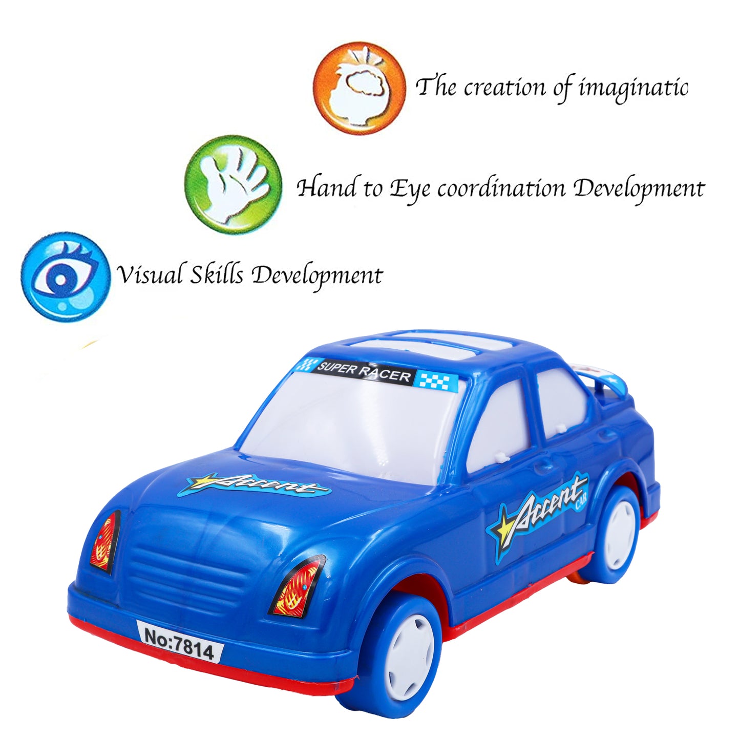 Toybharat Accent Car |Multicolour |Friction Power Toys| Kids Gift