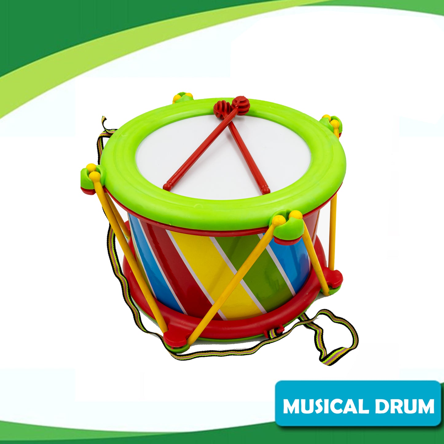 Toybharat Musical Drum Big |Multicolour |Intractive Toys |Musical Toys