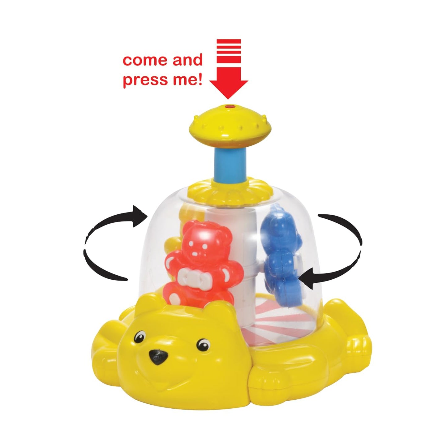 Toybharat Push N Spin Teddy Family | Multicolour |Interactive Toys | Birthday Gift for Boy and Girl Baby