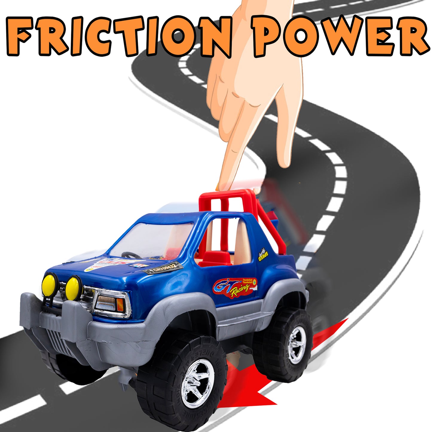 Toybharat Free Wheel Indian Army Jeep |Multicolour |Friction Power Toys