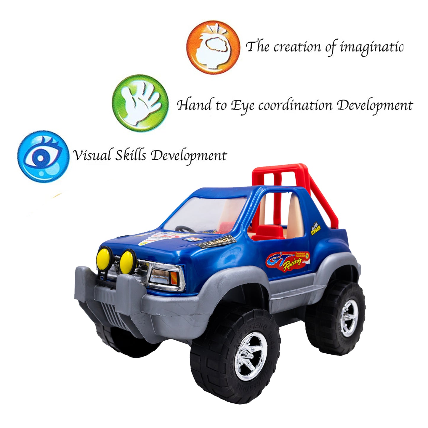 Toybharat Free Wheel Indian Army Jeep |Multicolour |Friction Power Toys