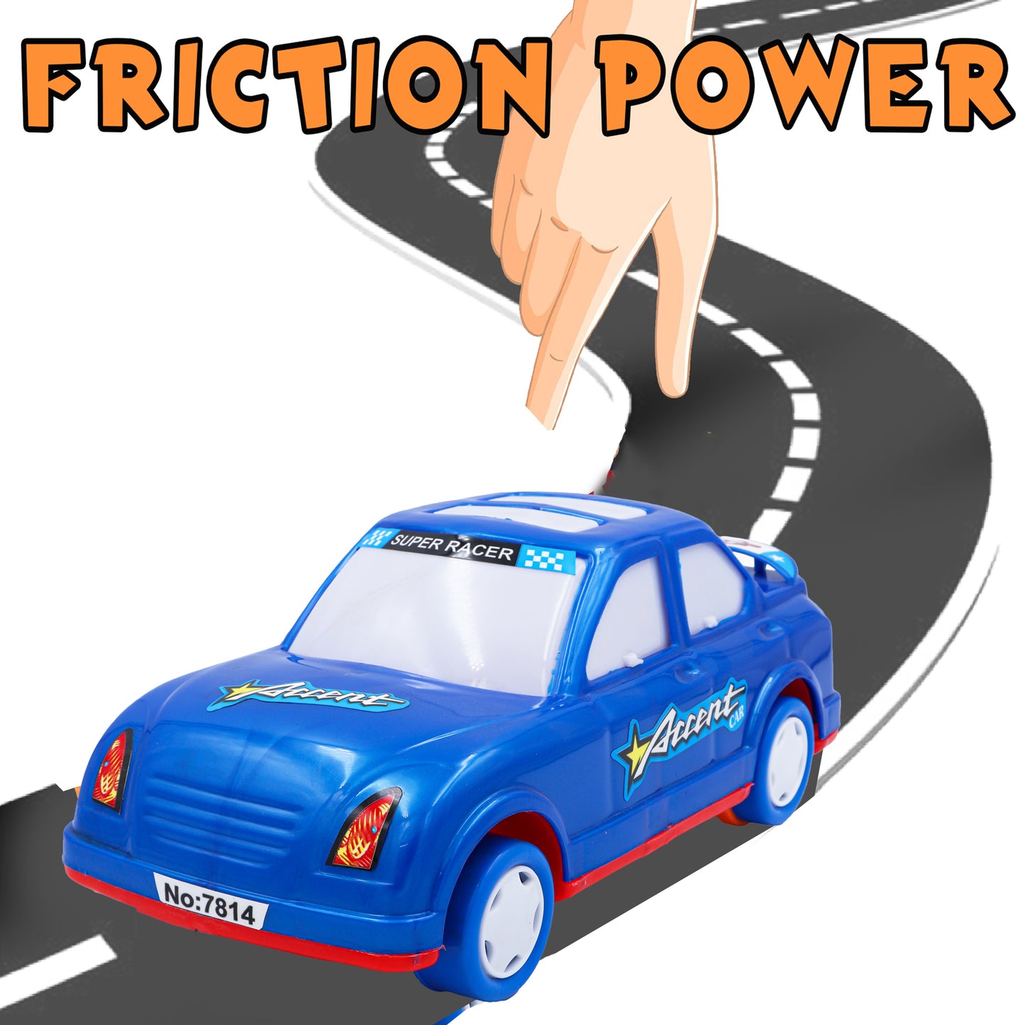 Toybharat Accent Car |Multicolour |Friction Power Toys| Kids Gift