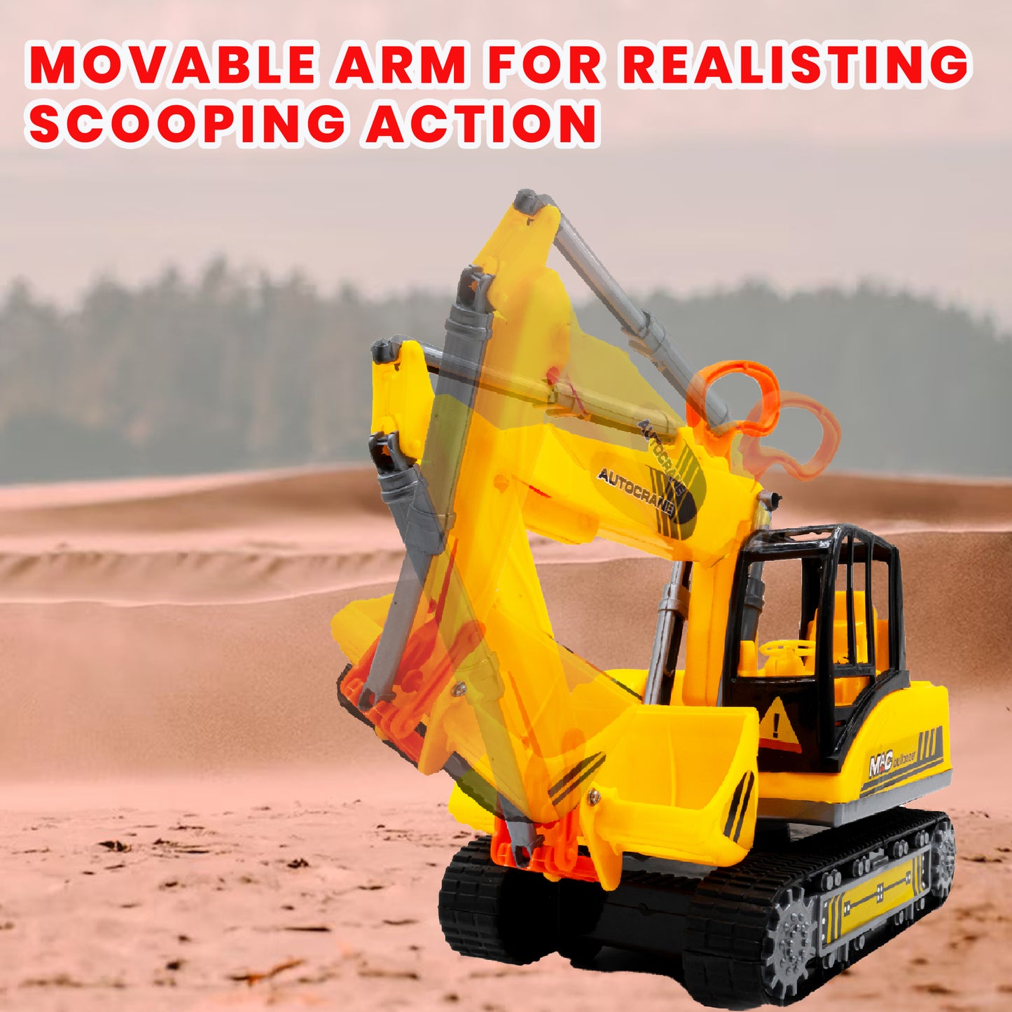 Toybharat Free Wheel Mac Bulldozer |Multicolour |Free Wheel Toys| Toy Gift