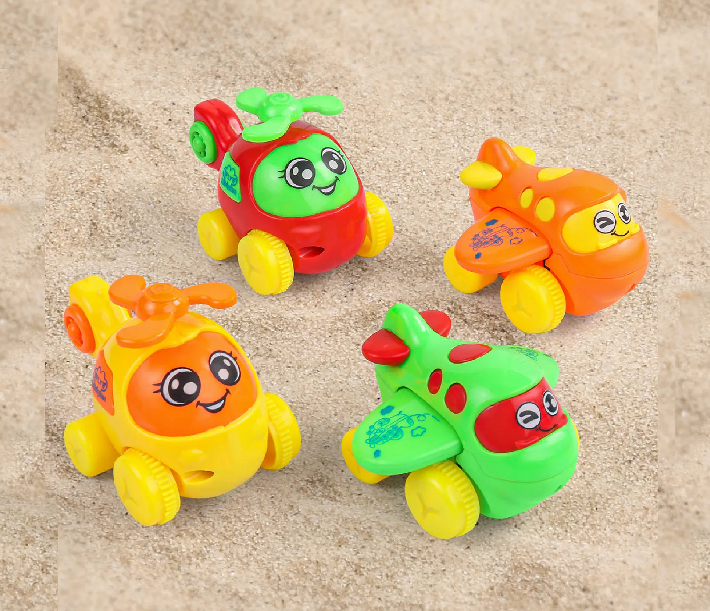 ToyBharat Cute Cartoon Plane 1 Pcs. |Multicolour | Travel Toys | Birthday Gift for Boy and Girl Baby |Intractive Toys