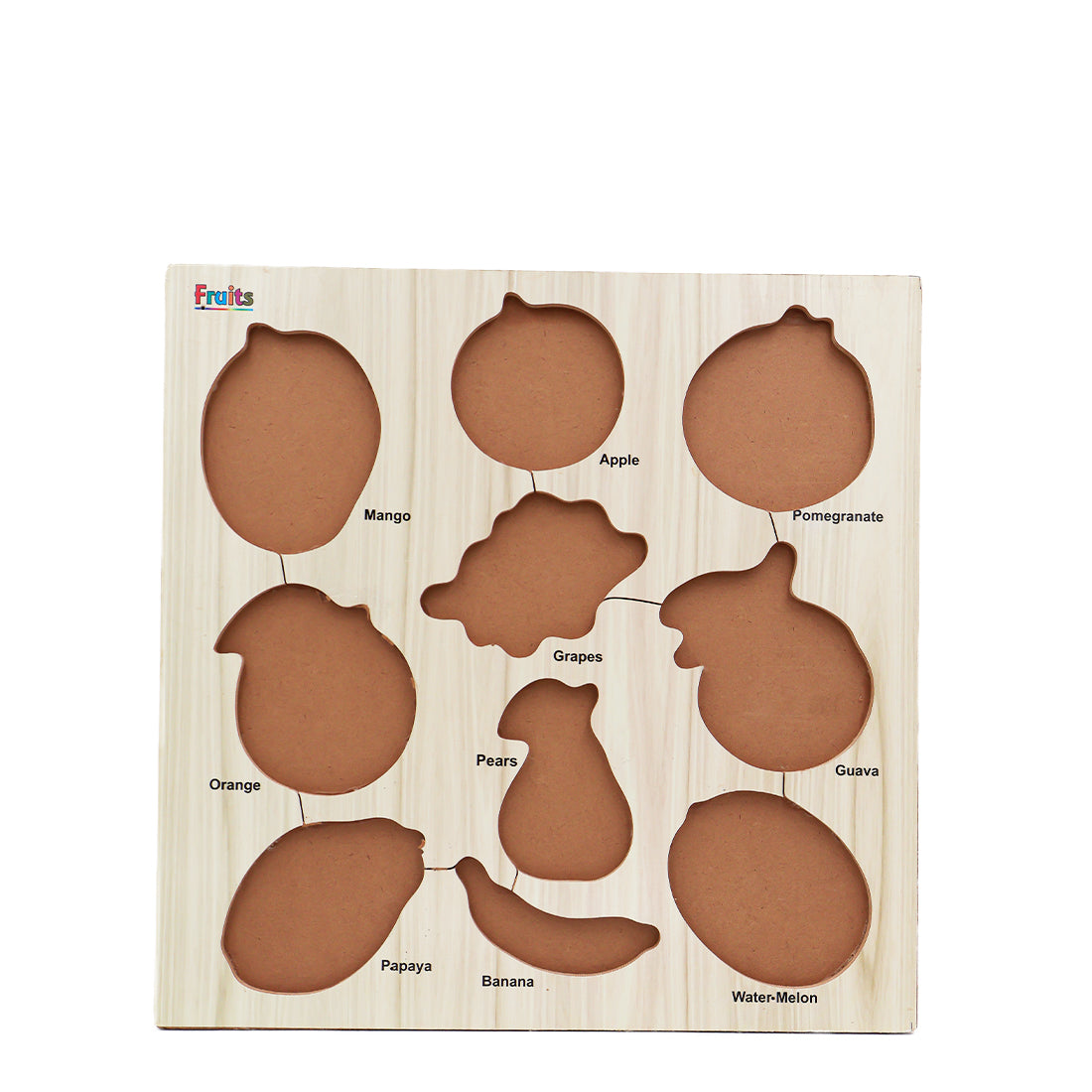ToyBharat Wooden Puzzle Fruits Big is a colourful and educational toy for kids aged 1-6 years. It promotes early learning, shape recognition, and fine motor skills. A perfect birthday gift for boys and girls.