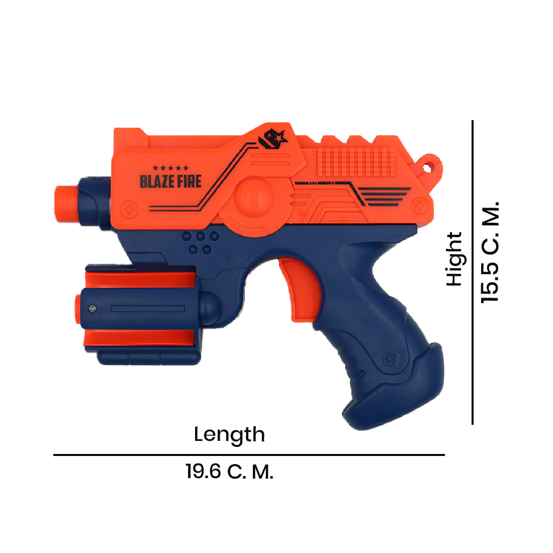 Toybharat Blaze Fire Gun | Multicolour | Gun Toys | Birthday Gift for Boy and Girl Baby | Interactive Toys