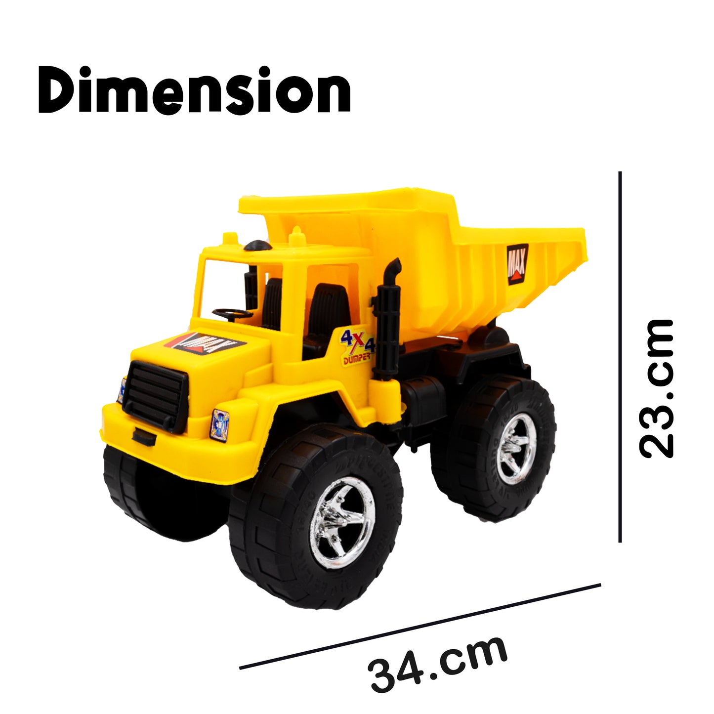 Toybharat Pogo Dumper | Multicolour |Friction Power Toys| Birthday Gift for Boy and Girl Baby