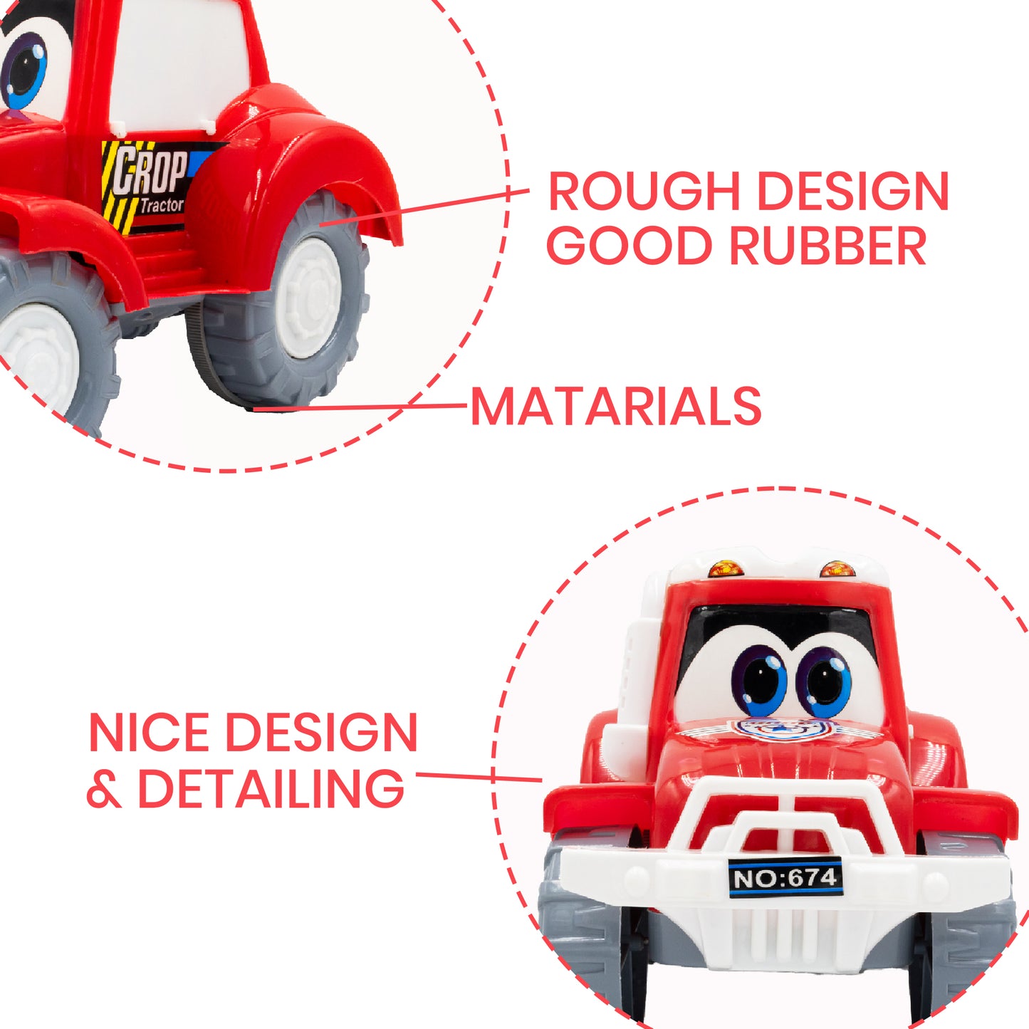 Toybharat Crop Tractor |Multicolour |Friction Power Toys| Birthday Gift for Boy and Girl Baby