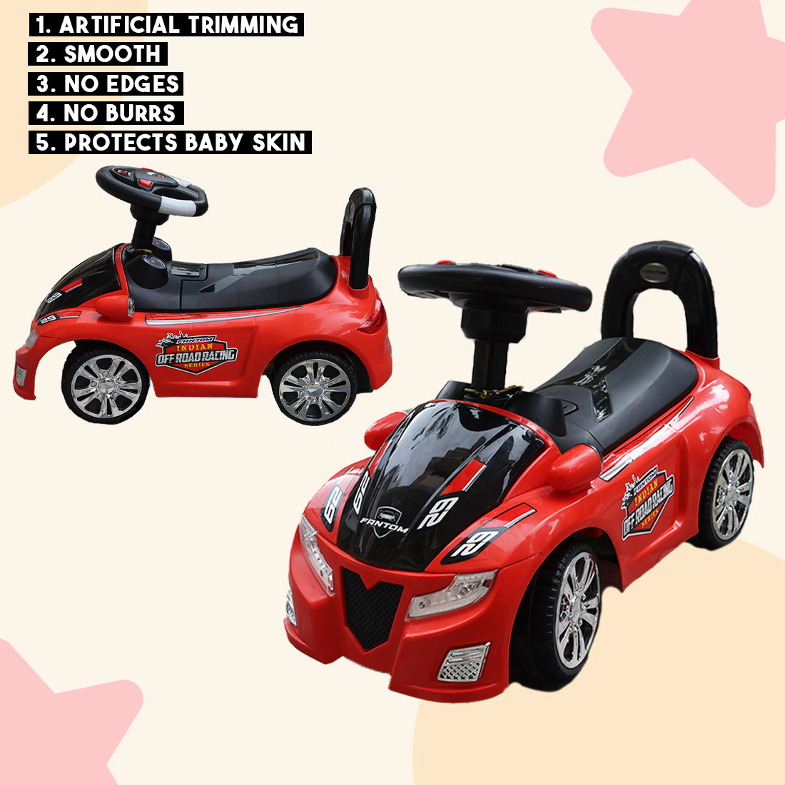 ToyBharat Fantom Rider | Multicolour | Exciting ride-on tricycle car toy | Perfect travel companion that offers fun, balance & active play for kids