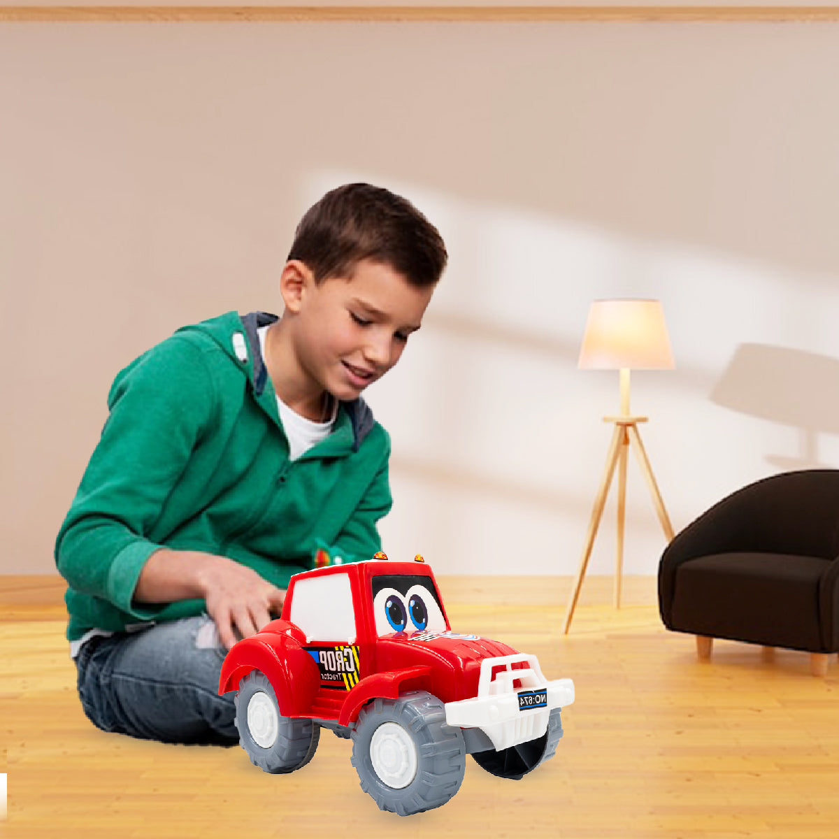 Toybharat Crop Tractor |Multicolour |Friction Power Toys| Birthday Gift for Boy and Girl Baby
