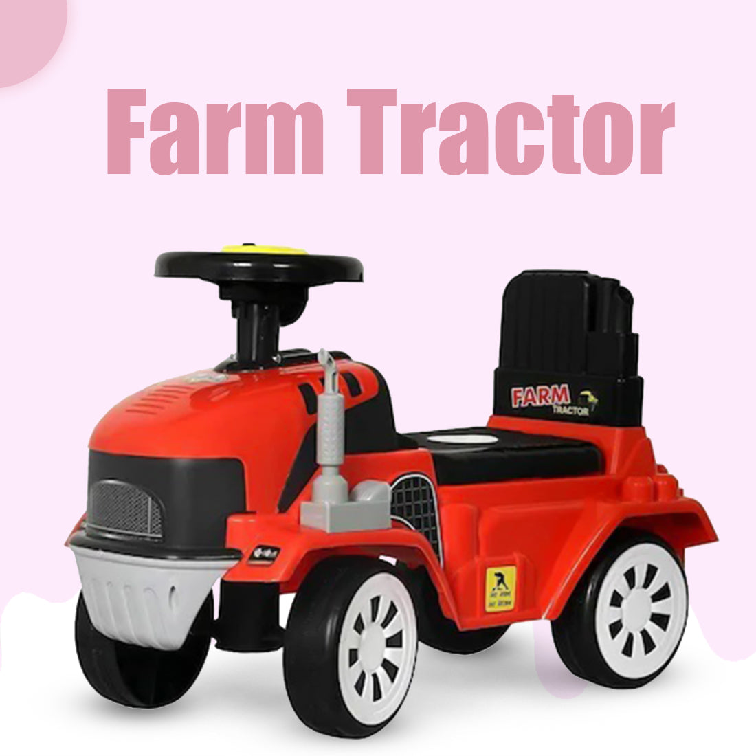 ToyBharat Farm Rider is a multicolour ride-on toy with realistic