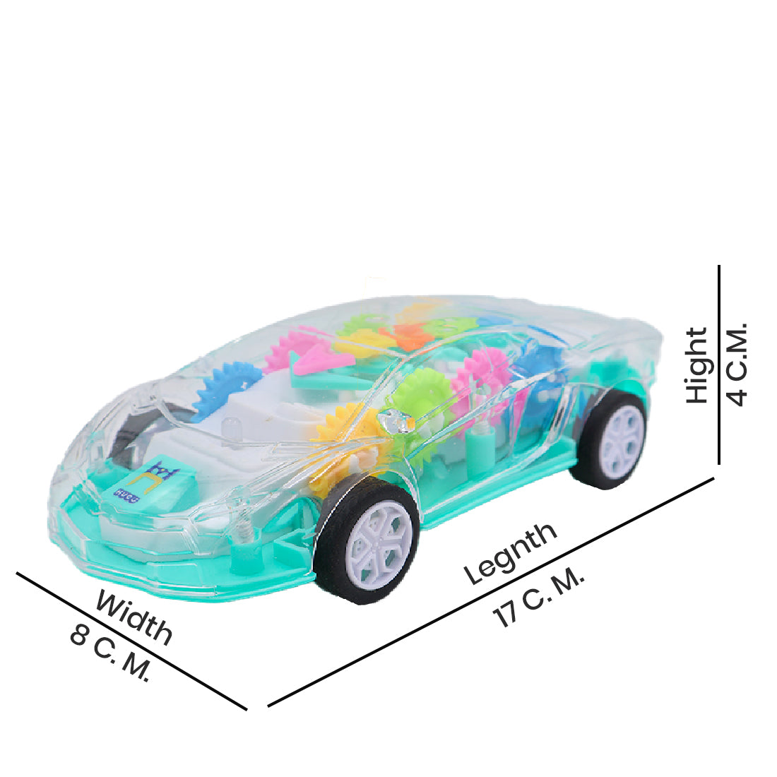 ToyBharat Gear Car Toy with, Gear Simulation Mechanical Car with Sound Music & Light Toys for Kids Boys & Girls, Multicolor
