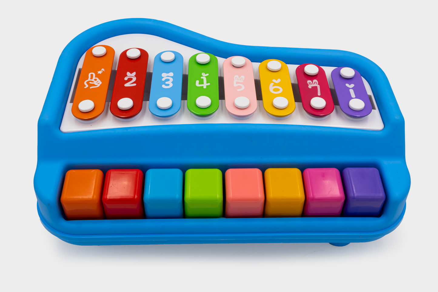 Toybharat 2 in 1 Musical Xylophone & Piano Toy for Kid | 8 Pin Toy | Interactive Toys | Musical Toy