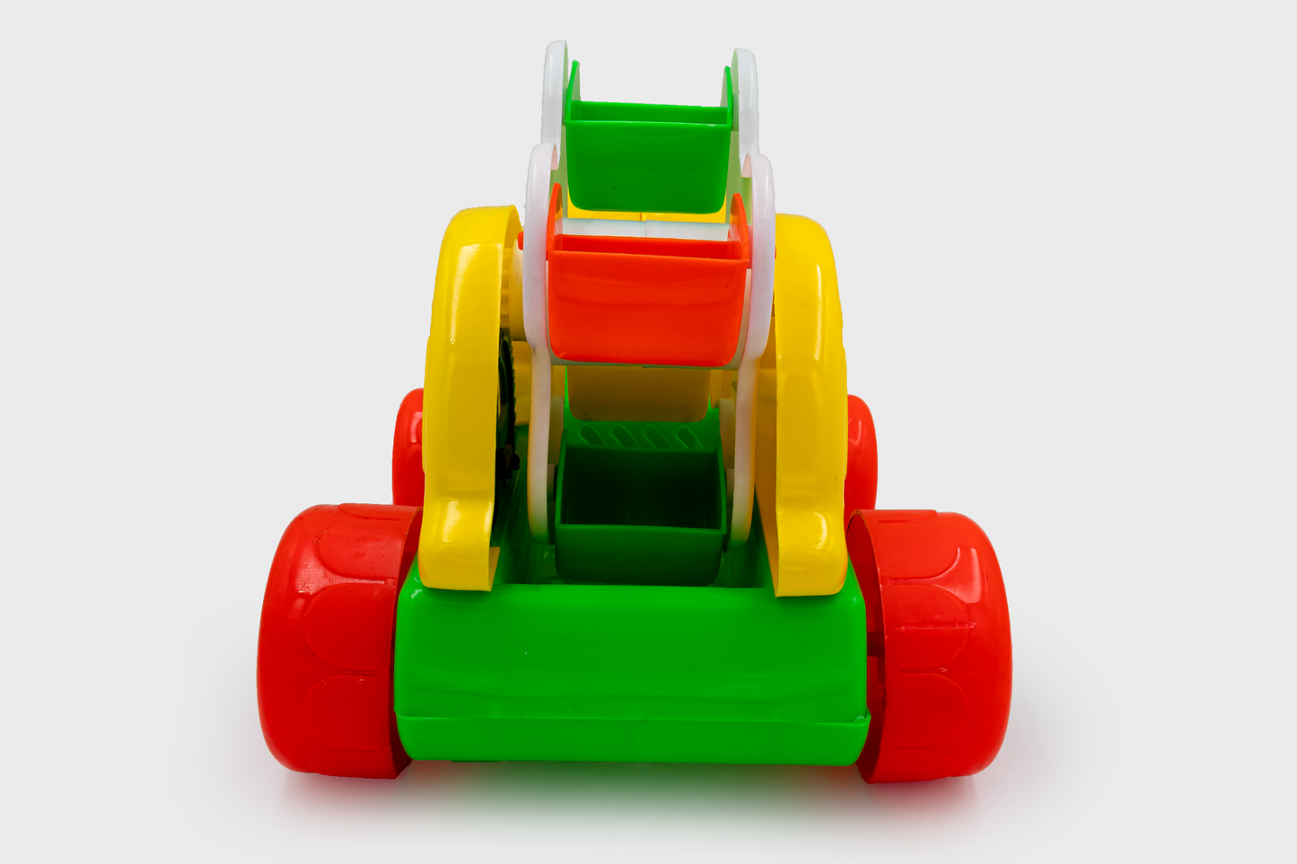 ToyBharat Merry Go Round Duck is a vibrant multicolour pull-along toy for kids aged 1-6. Safe and non-toxic, this travel-friendly duck spins and waddles, perfect for indoor and outdoor play and gifting fun.