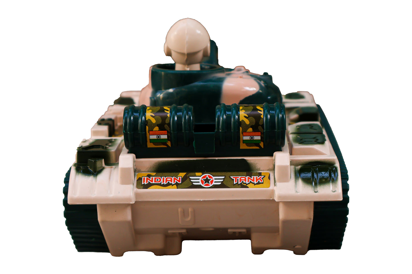 Toybharat Free Wheel Indian Tank | Multicolour | Free Wheel Toys | Birthday Gift for Boy and Girl Baby