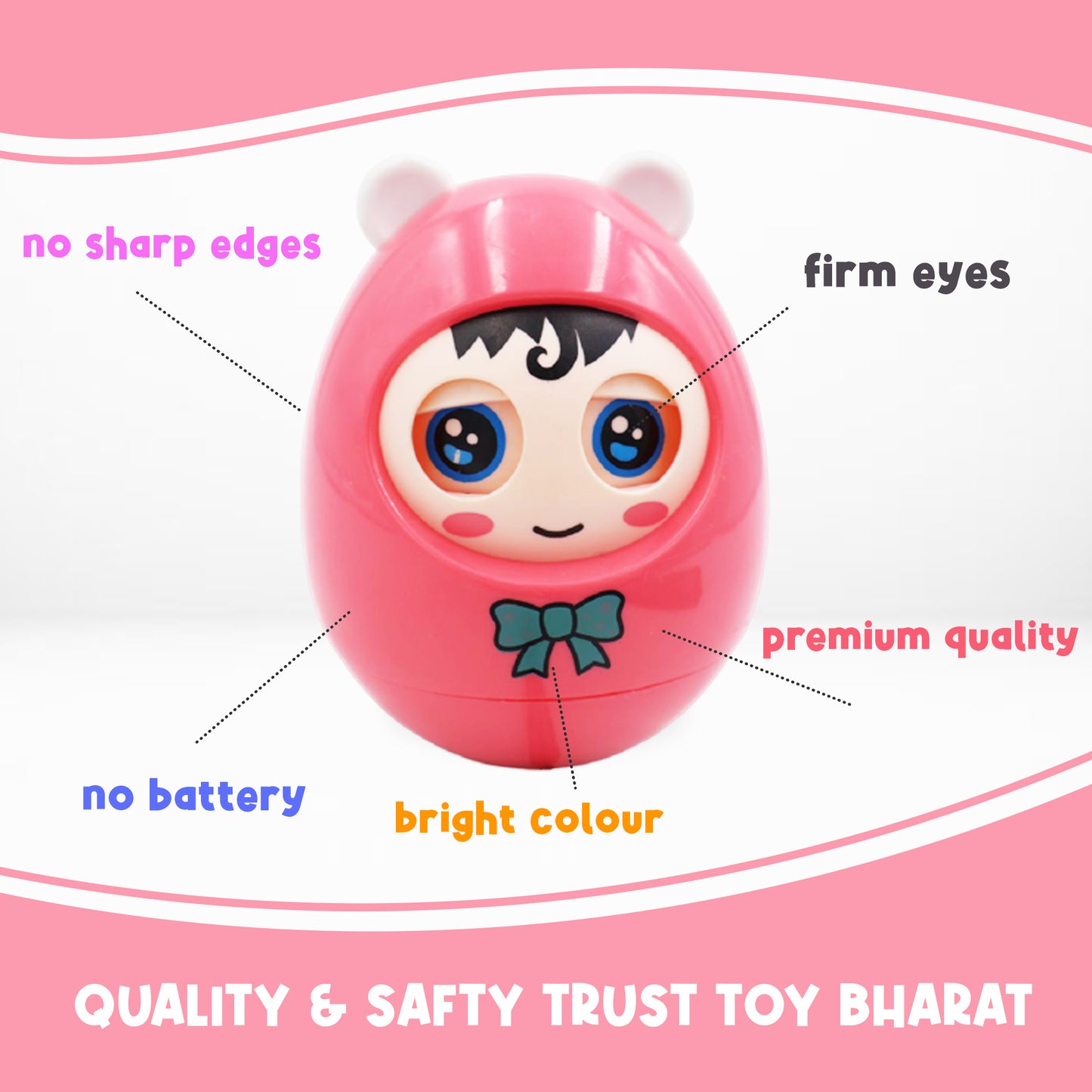 ToyBharat Musical Rolly Polly Owl | Multicolour | Travel Toys | Birthday Gift for kids | Interactive Toys| One Pcs. 1