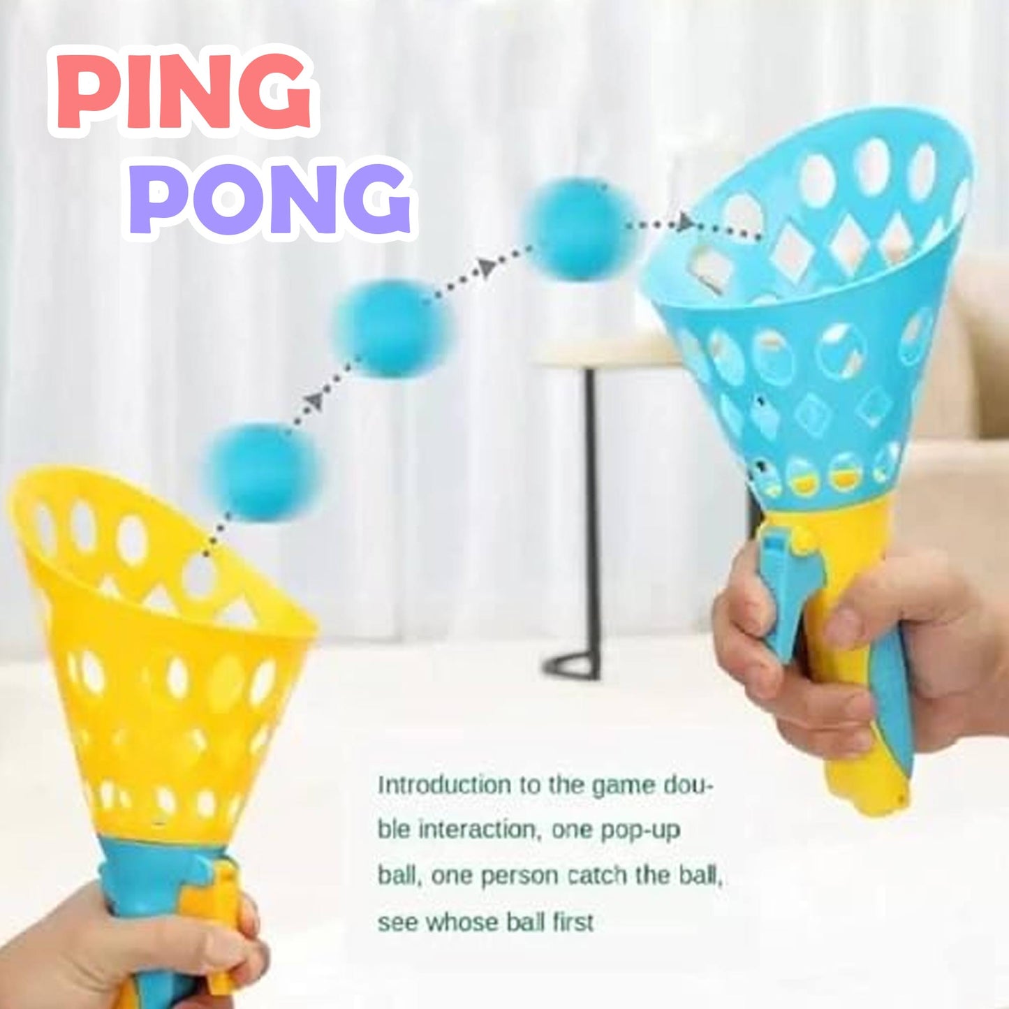 Toybharat Ping Pong | Multicolour | Interactive Toys | Out Door Indoor Play| Birthday Gift for Boy and Girl Kids