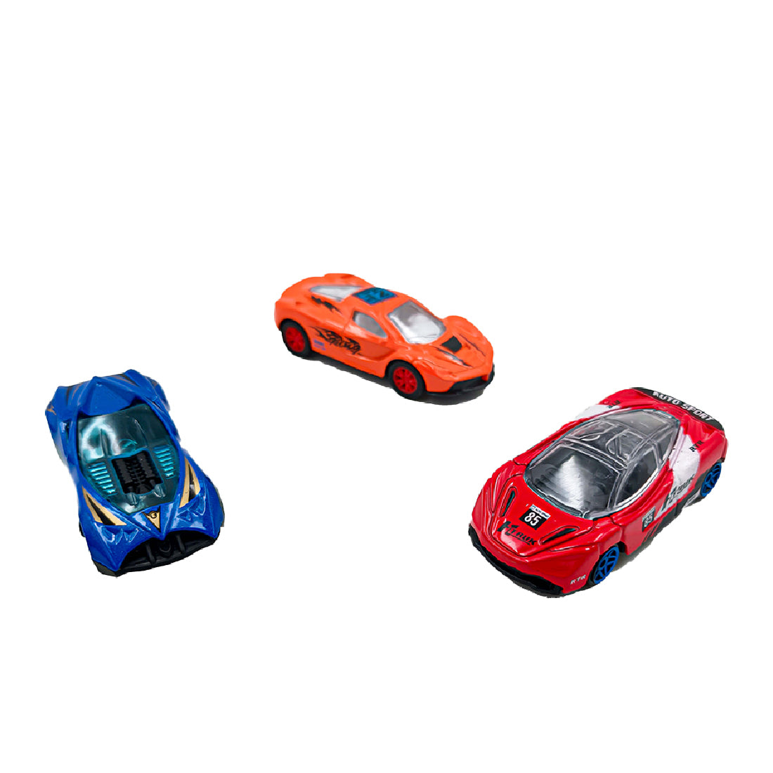 ToyBharat Metal Die Cast Car Set Free Wheel High Speed Unbreakable for Kids - Pack of 3, Small Racing Cars for Exciting Playtime Adventures, Multicolor
