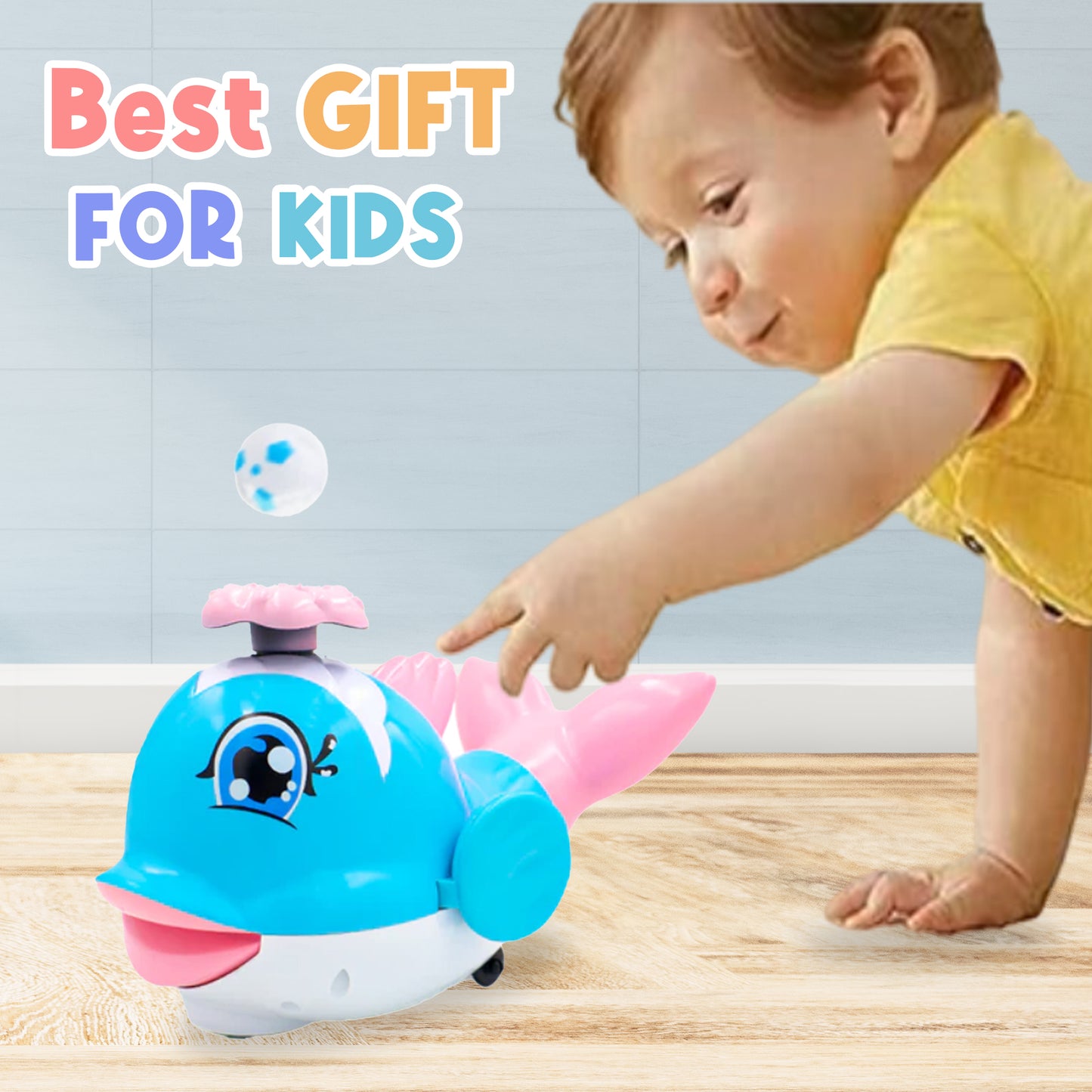 Toybharat Musical N Floating Ball Dolphin Toy |Kids |Intractive Toys | Robot Toy