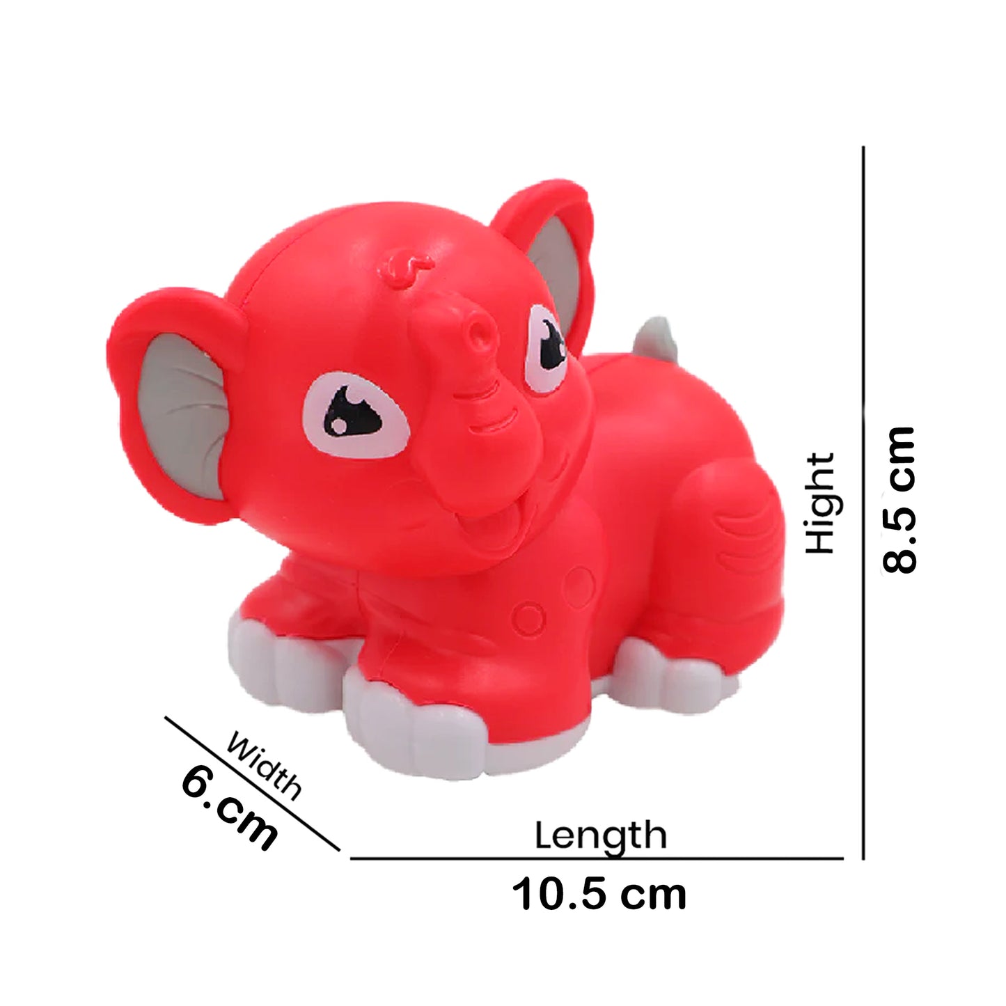 ToyBharat Cute Elephant Friction Powered | Gift Toy | Made in India | 1-6 Year | Realistic Design | Indoor Outdoor Play | Safe and Non-Toxic | Gift for Kids | Multicolour