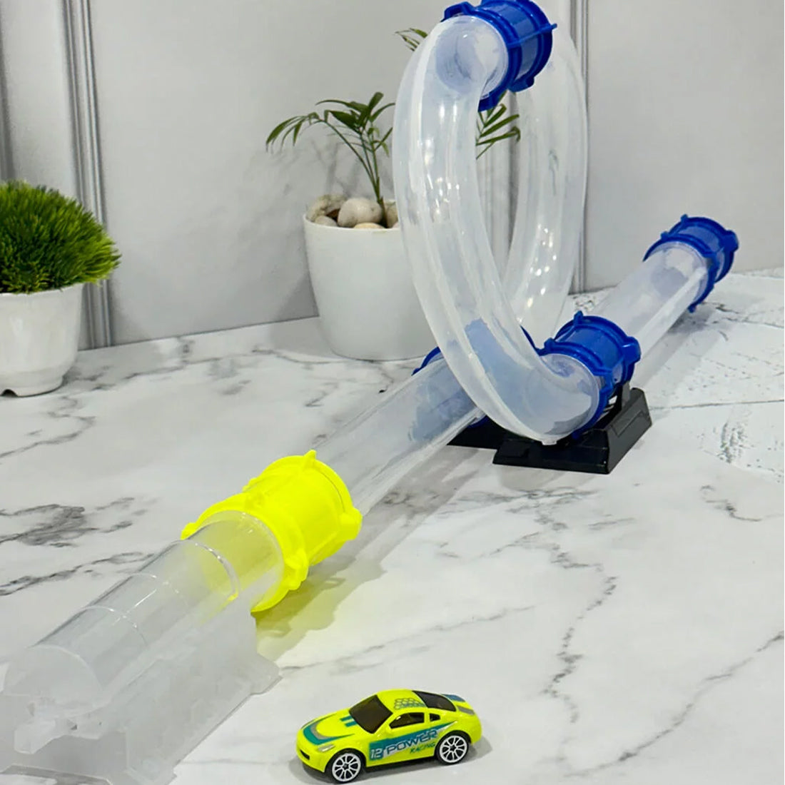 ToyBharat Pipe Racing Track is a multicolour playset with twisty tracks for thrilling car races. Fun, engaging, and perfect as a toy gift for kids.