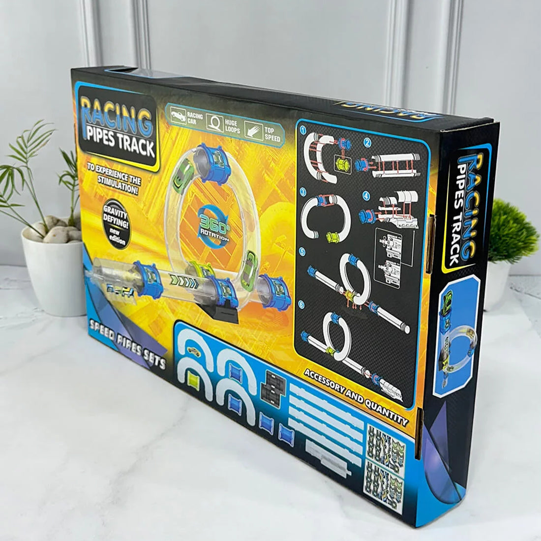 ToyBharat Pipe Racing Track is a multicolour playset with twisty tracks for thrilling car races. Fun, engaging, and perfect as a toy gift for kids.