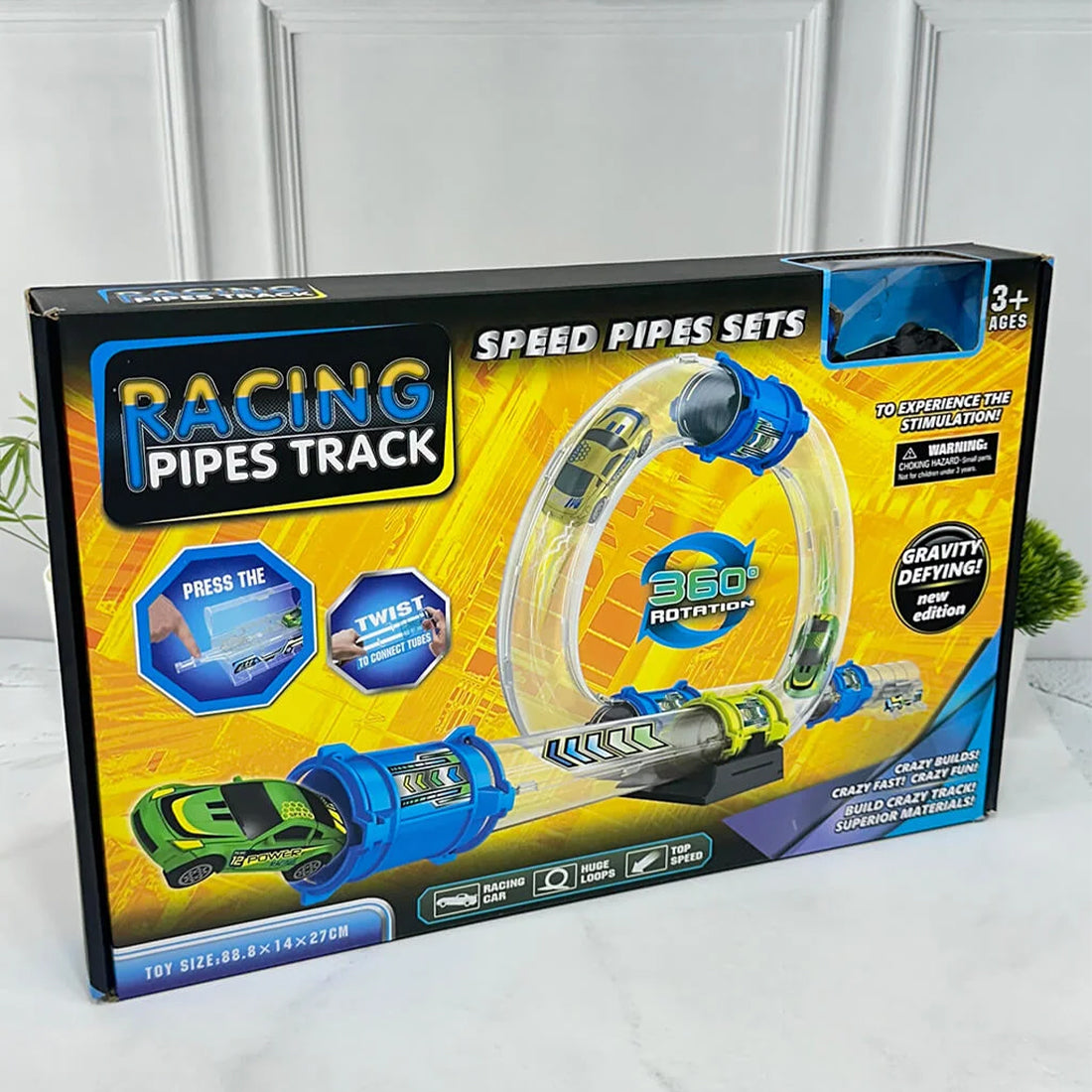 ToyBharat Pipe Racing Track is a multicolour playset with twisty tracks for thrilling car races. Fun, engaging, and perfect as a toy gift for kids.