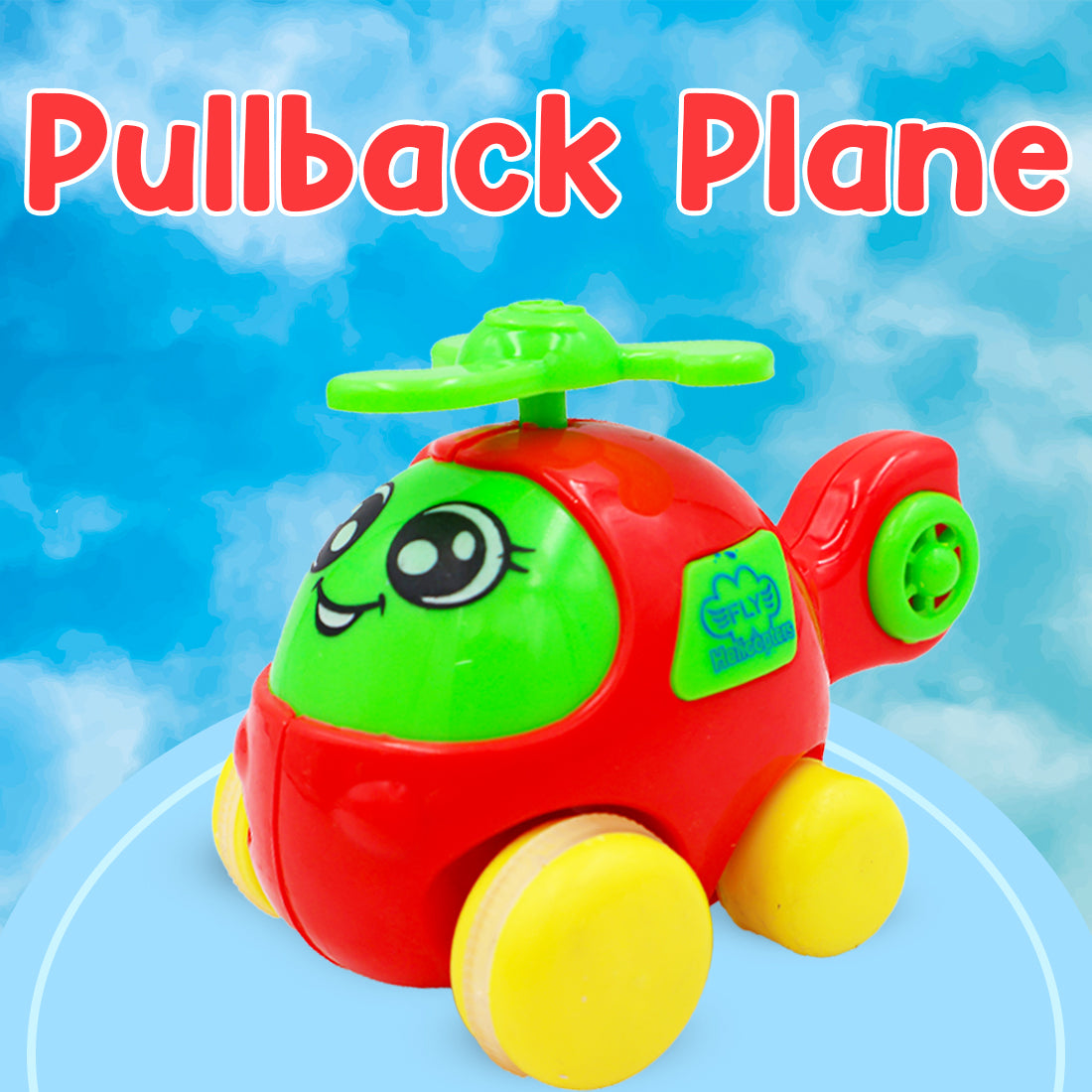ToyBharat Cute Cartoon Plane 1 Pcs. |Multicolour | Travel Toys | Birthday Gift for Boy and Girl Baby |Intractive Toys