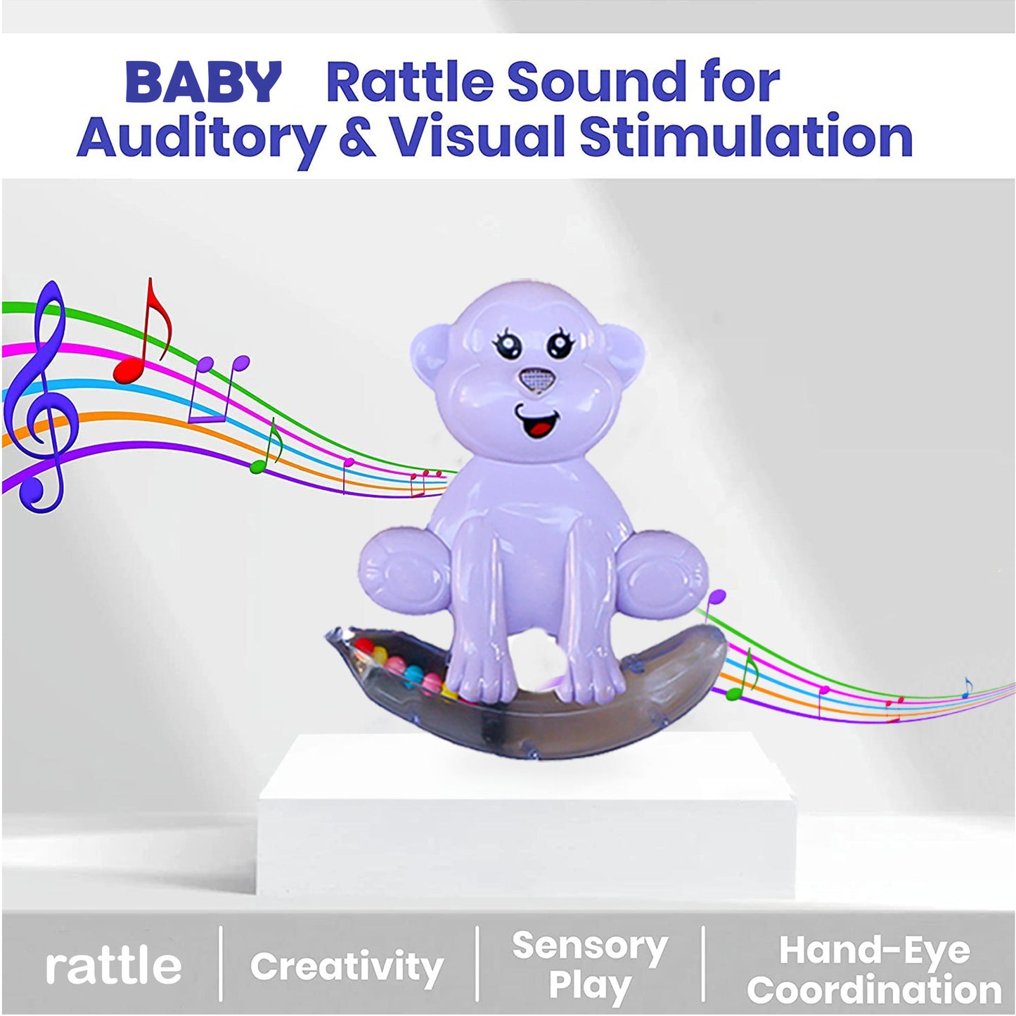 ToyBharat Rattle Toy 4Pcs Set | Interactive Toy | Musical toy | Pack of 4 | Birthday Gift for 0-11 Month Baby