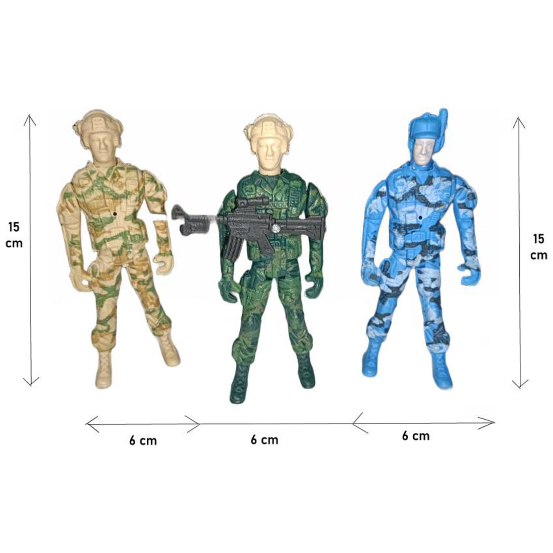 ToyBharat Soldier Set Army Toys Figure for Children| 3PCs Soldiers Set for Kids |Toy for Boys and Girls Military Action Figures Battlefield Playset Education Toys for 3+ Year Old