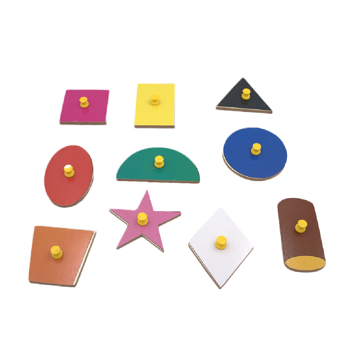 ToyBharat Wooden Puzzle Shapes is a vibrant educational toy that helps kids learn basic geometric shapes. Made from safe wood, it's ideal for early learning, skill development, and birthday gifting.