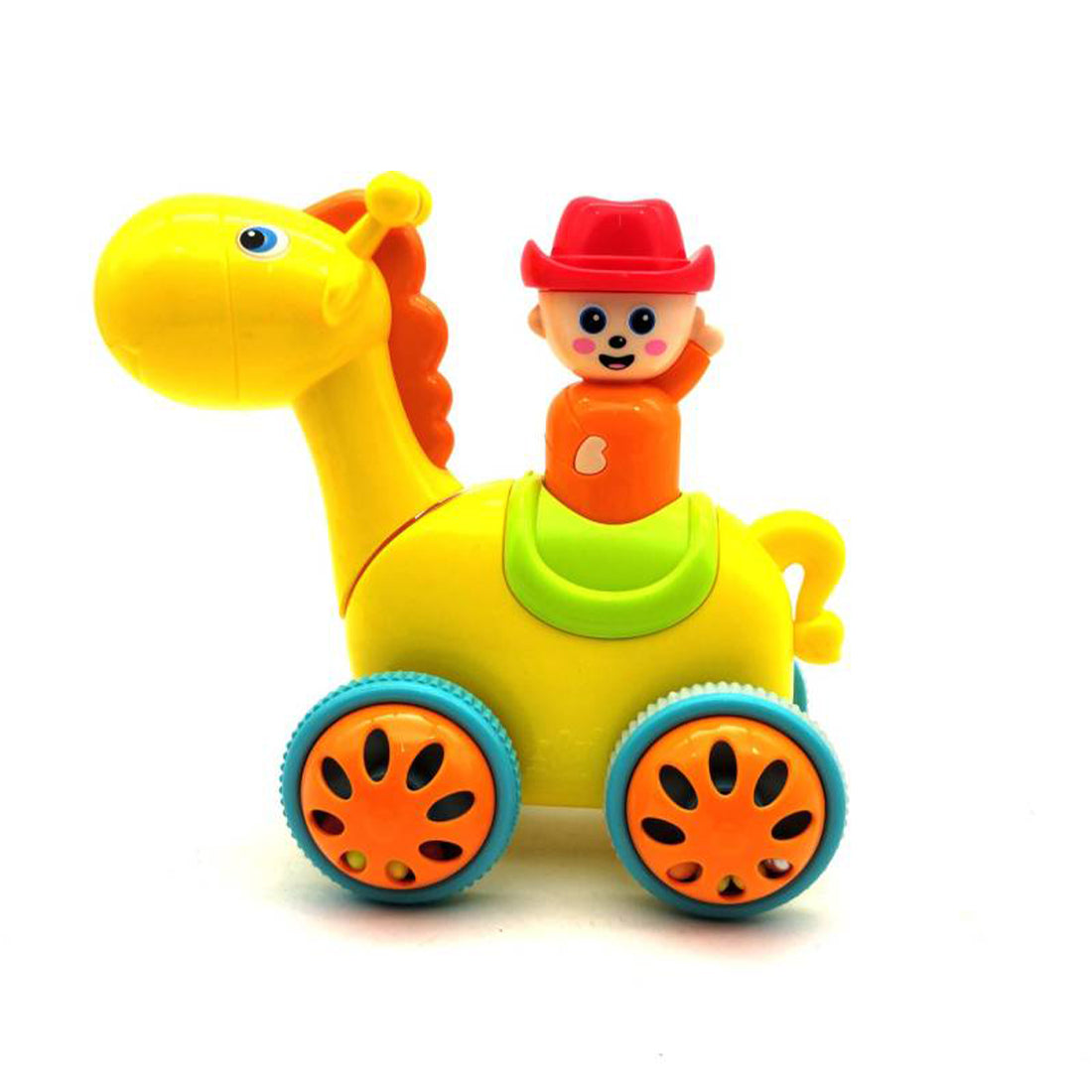 ToyBharat Press N Go Horse is a multicolour travel toy with a realistic design, perfect for kids aged 1–6 years. Safe, non-toxic, and durable, it's ideal for indoor and outdoor play and makes a great birthday gift.