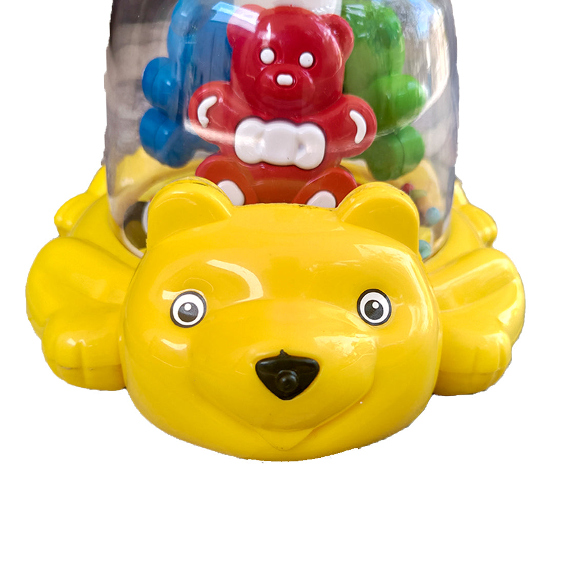 ToyBharat Push N Spin Teddy Family is a multicolour interactive toy that spins with a simple push. A perfect birthday gift for kids aged 1-6, it promotes motor skills, learning, and safe indoor or outdoor play.