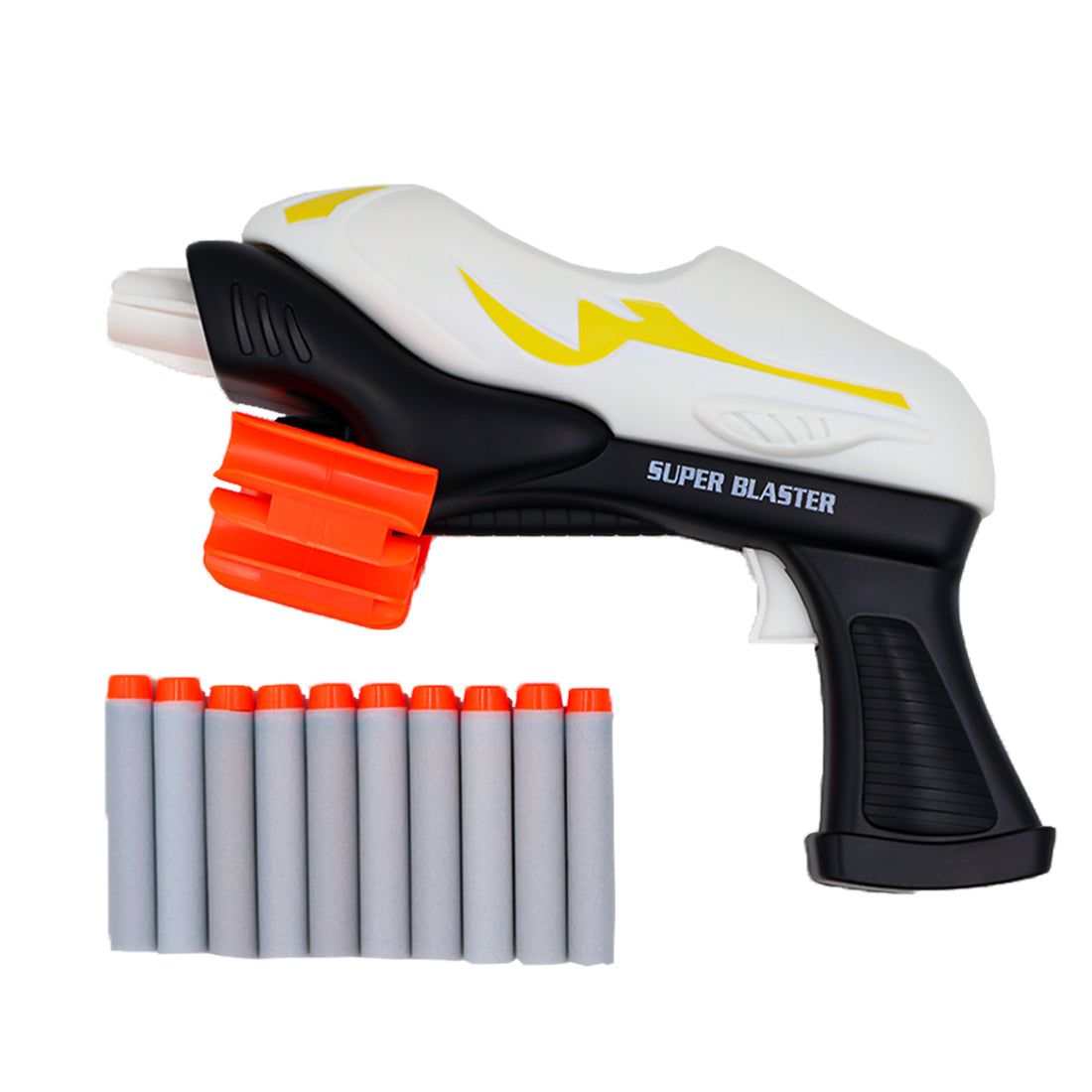 ToyBharat Super Blaster Blaze Storm Soft Bullet Gun Toy with 10 Safe Soft Foam Bullets, Fun Target Shooting Battle Fight Game for Kids Boys (SMG4), Multicolor\