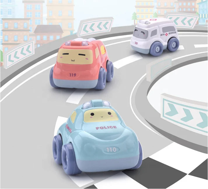 ToyBharat Light & Musical Pullback Car Toy Set includes 4 friction-powered push-and-go vehicles with fun cartoon designs, 3D lights, and music. Safe for toddlers aged 1+, it’s the perfect early learning gift.