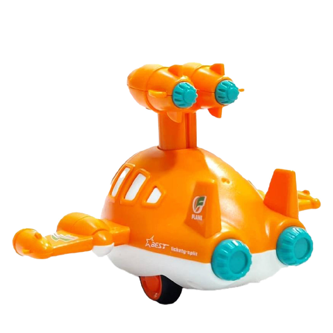 Toybharat Press N Go Aircraft |Multicolour | Travel Toys | Birthday Gift for Boy and Girl Baby|Push n Go