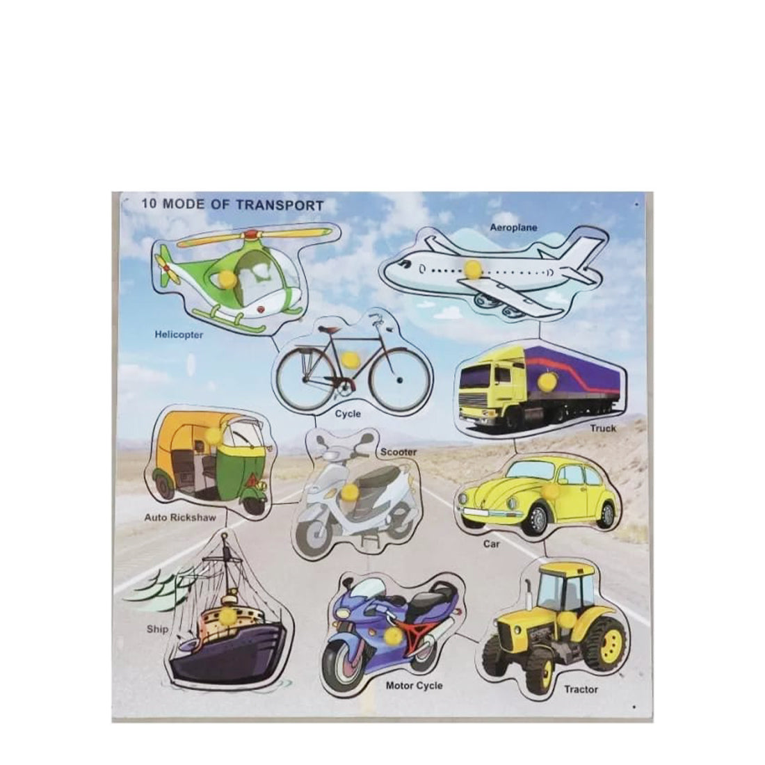 Toybharat Wooden Puzzle Transports | Multicolour | Wooden Toys | Birthday Gift for Kids| Educational