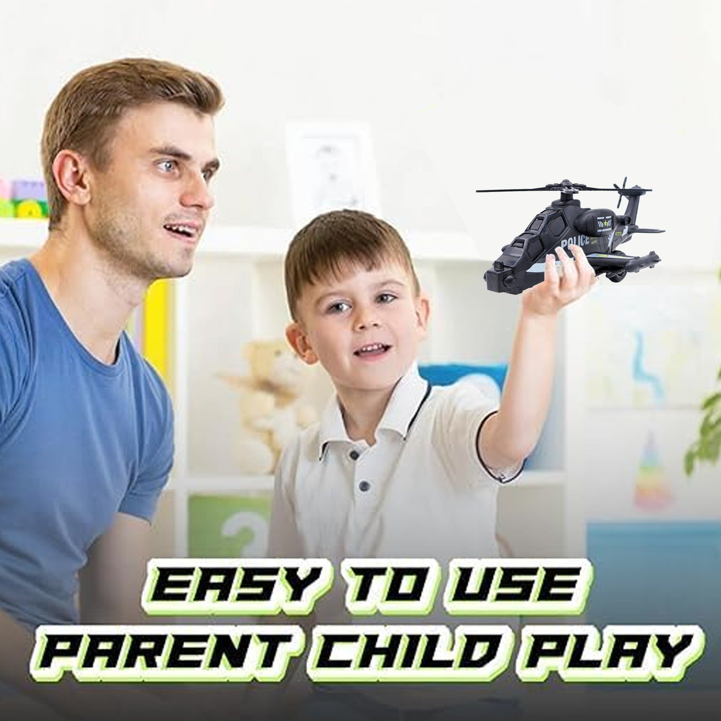 Toybharat Action Helicopter |Multicolour | Travel Toys | Birthday Gift for Boy and Girl Baby |Intractive Toys