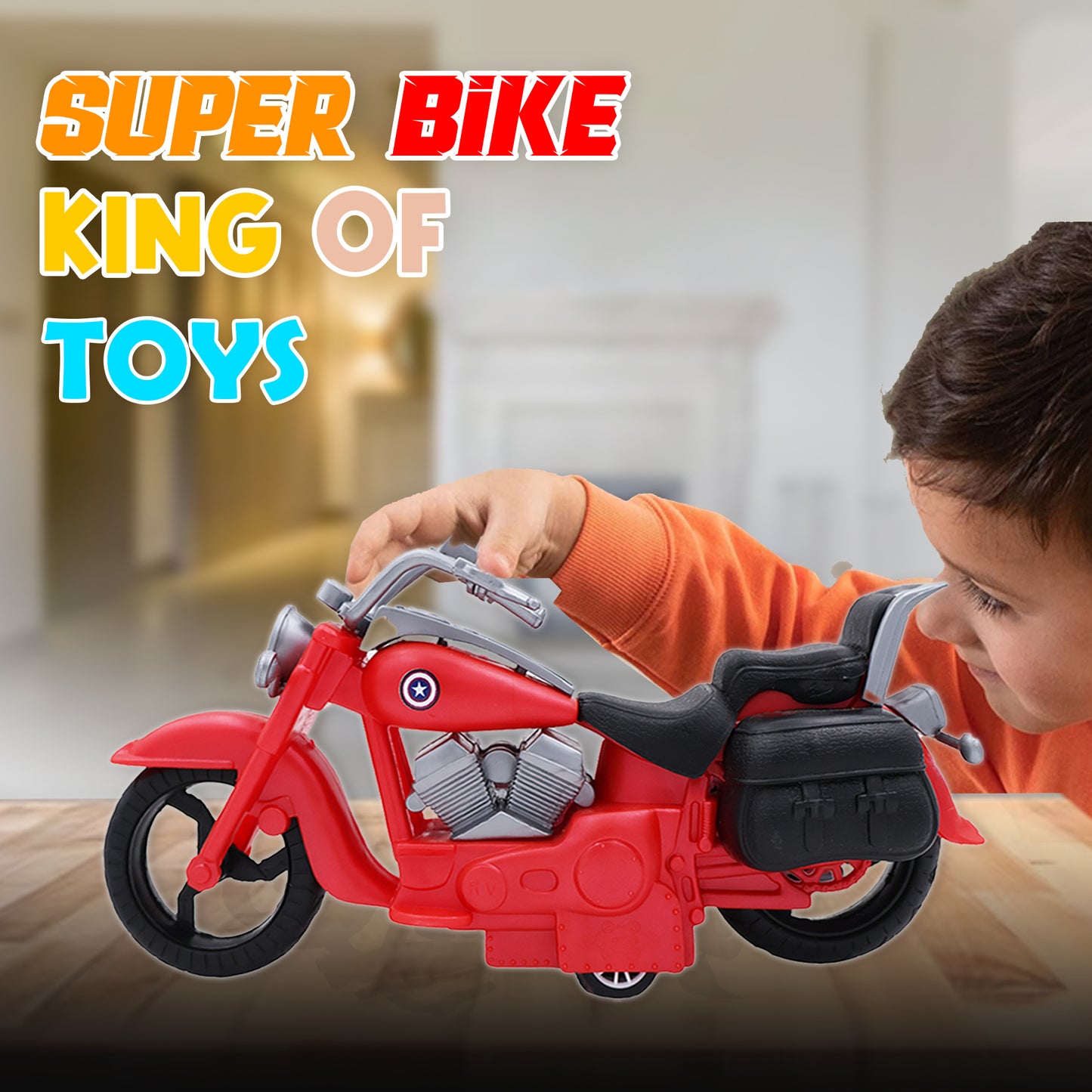 Toybharat Vintage Bike |Multicolour |Friction Power Toys| Birthday Gift for Boy and Girl Baby