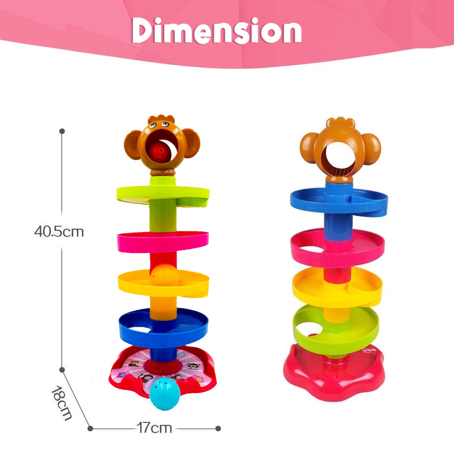 Toybharat Rolla Ball Toy | Multicolour | Activity Toys| Birthday Gift for Boy and Girl Baby