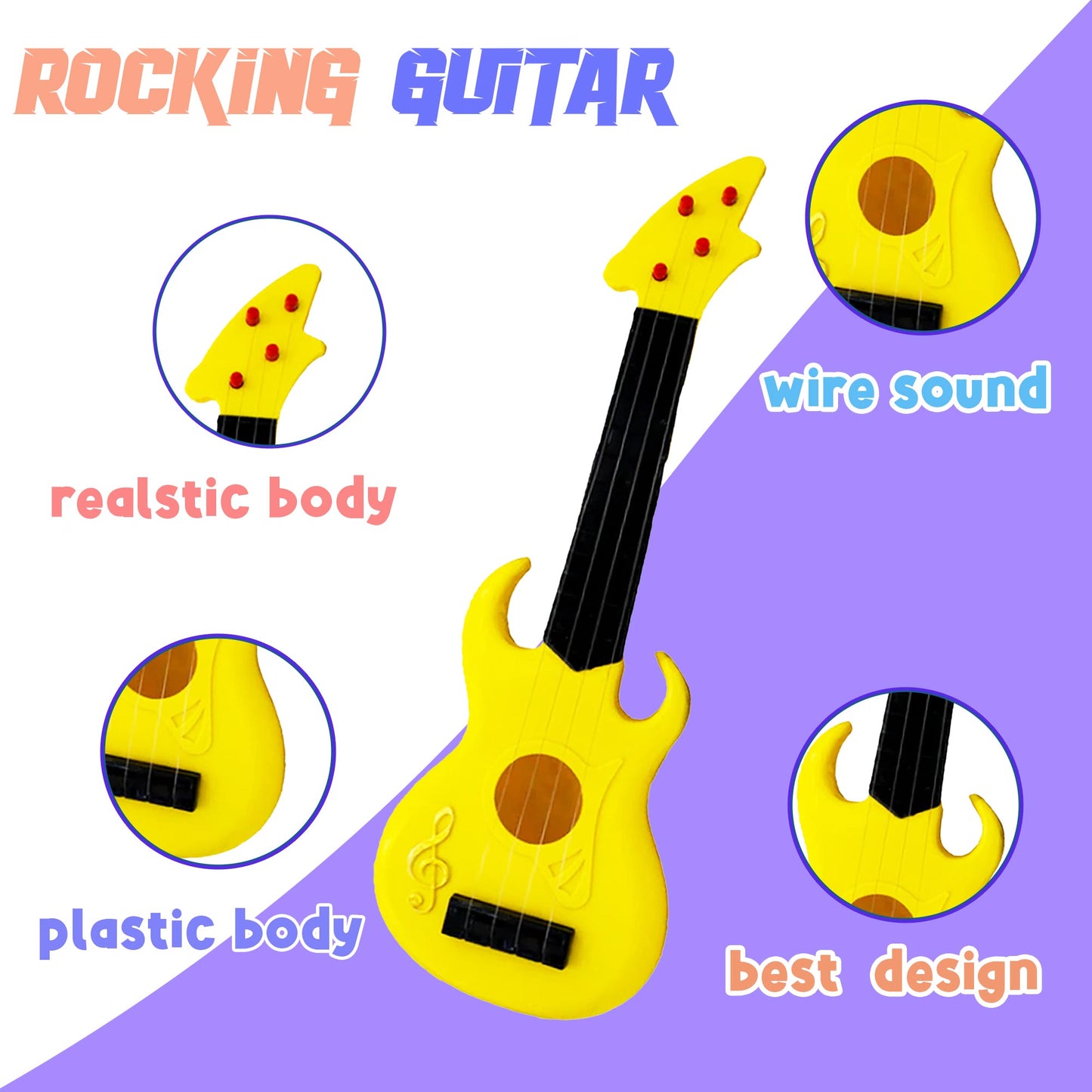 Toybharat Rocking Guitar |Multicolour |Intractive Toys | Musical Toy
